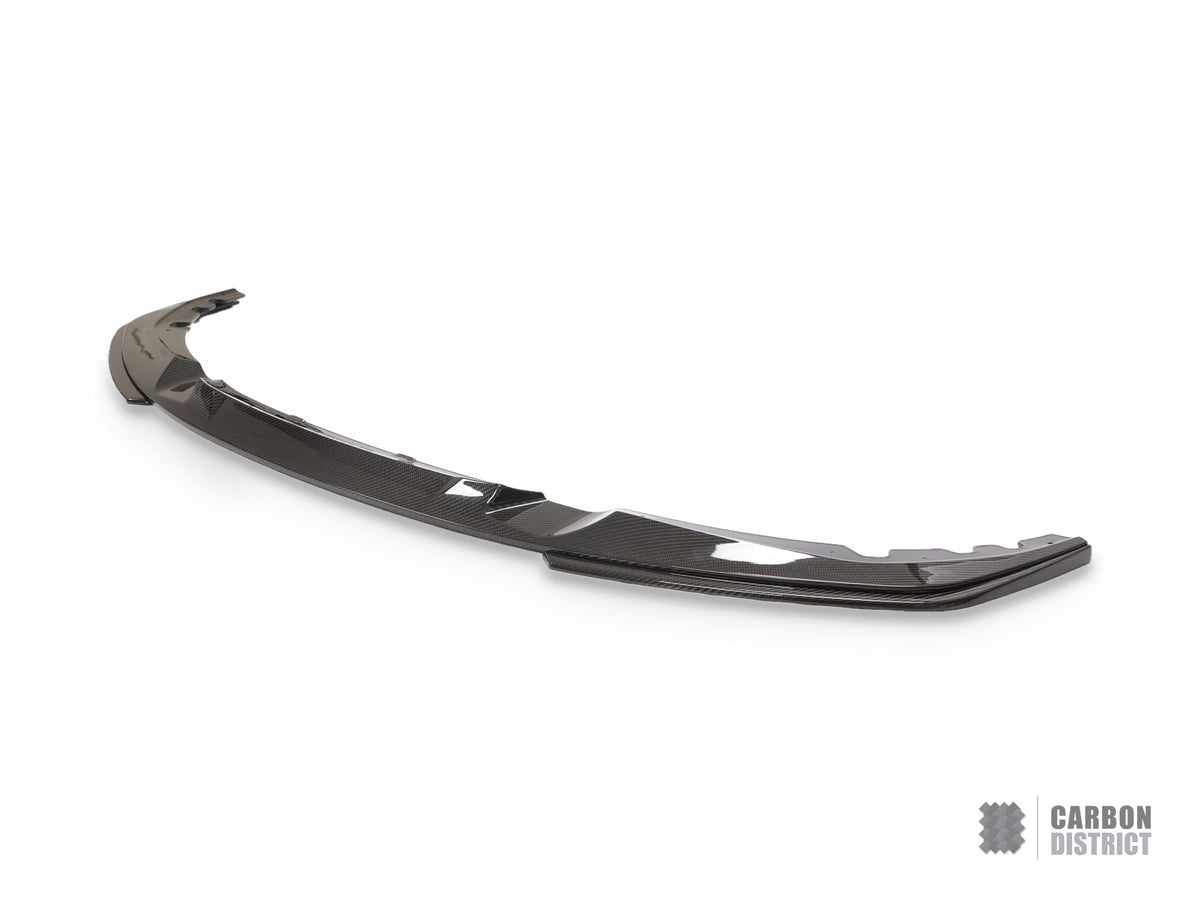 BMW 4 Series (G22/G23) dry carbon fibre front lip (V1) — fits 2020+