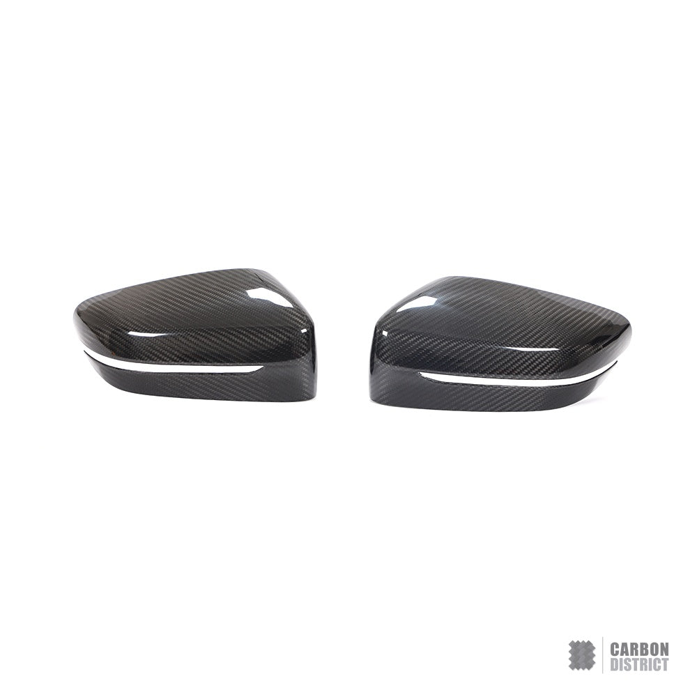 BMW 5 Series (G30) Dry Carbon Fibre Mirror Caps V2