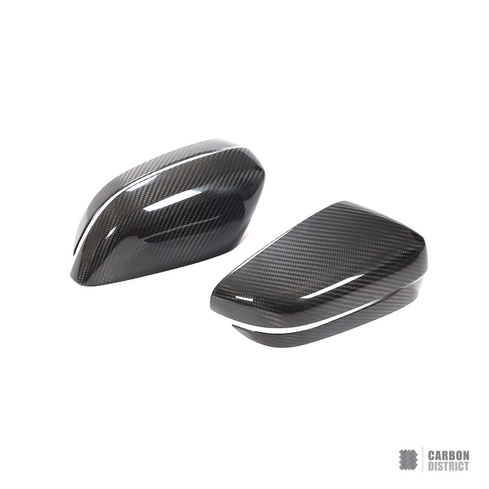 BMW 5 Series (G30/G38) dry carbon fibre mirror caps (V1) — view 5