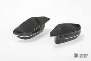 BMW M3/M4 (G81/G82/G83) dry carbon fibre mirror caps — fits 2021+