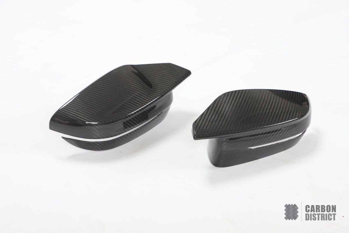 BMW M3/M4 (G81/G82/G83) dry carbon fibre mirror caps — fits 2021+