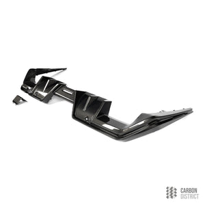 BMW M5 (G90/G99) carbon fibre rear diffuser — UV-stable gloss finish