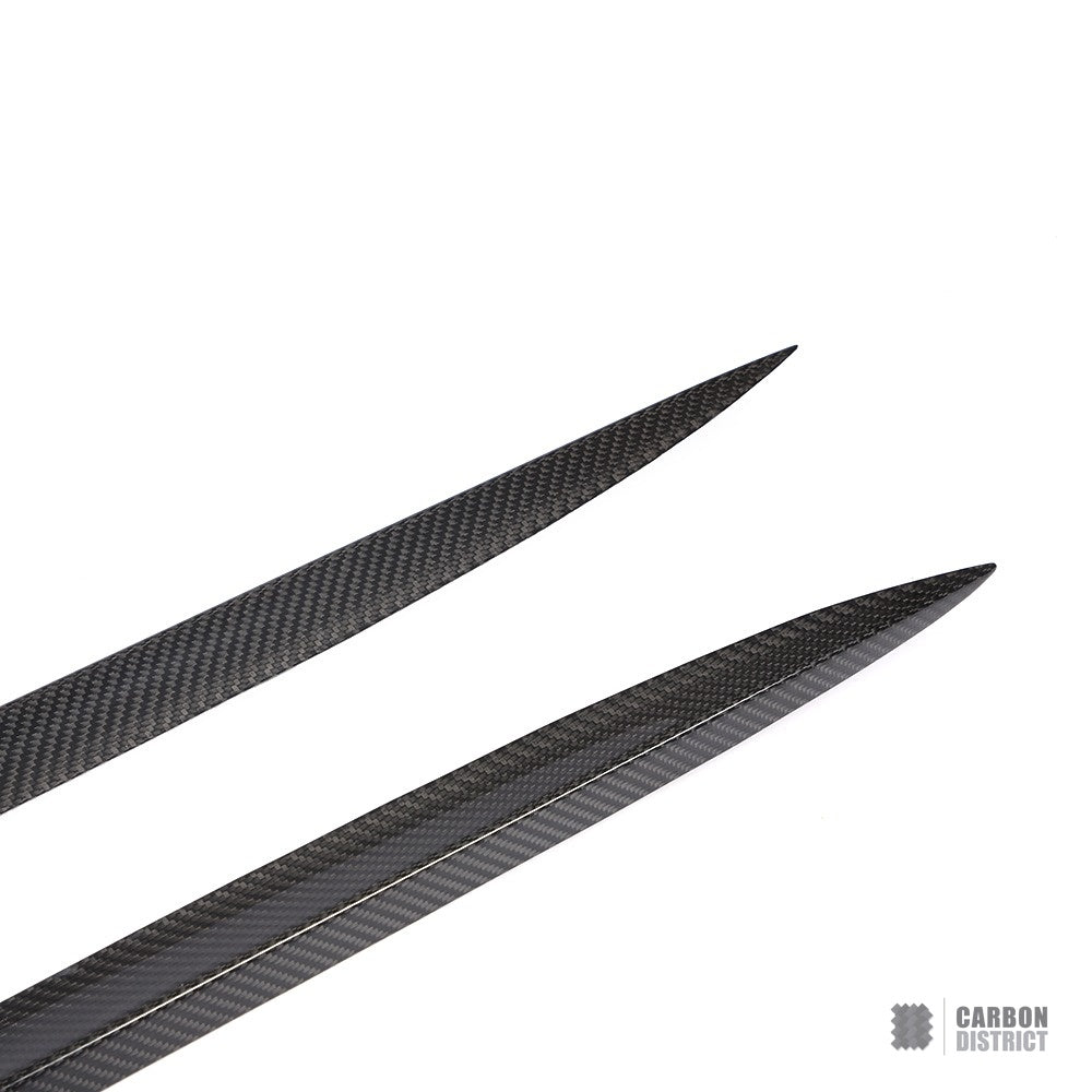 Mercedes CLS (C218) carbon fibre side skirts — UV-stable gloss finish