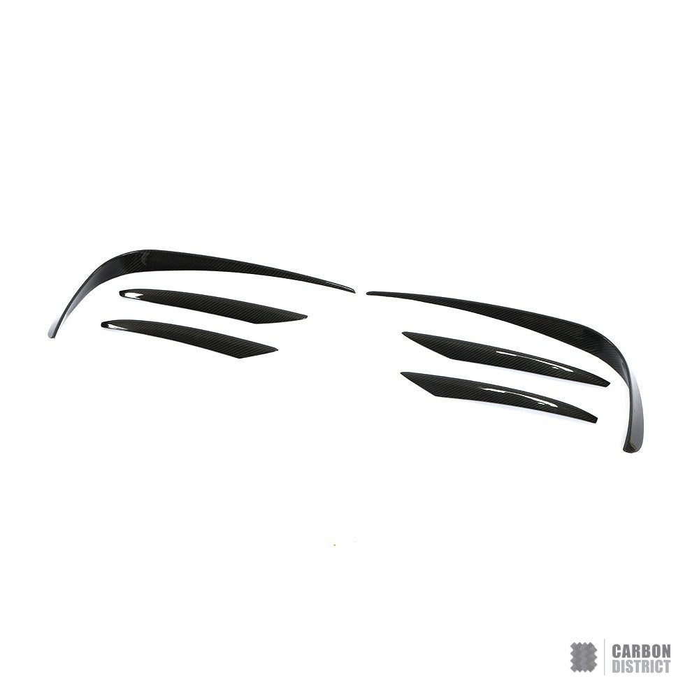 Mercedes E-Class Coupe (C238/A238) carbon fibre front bumper inserts (V2) — fits 2017-2020