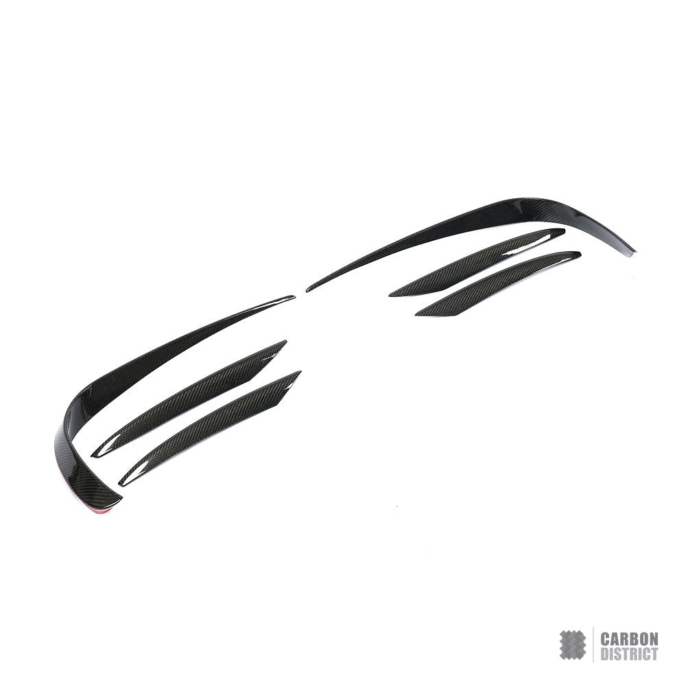 Mercedes E-Class Coupe (C238/A238) carbon fibre front bumper inserts (V2) — view 4