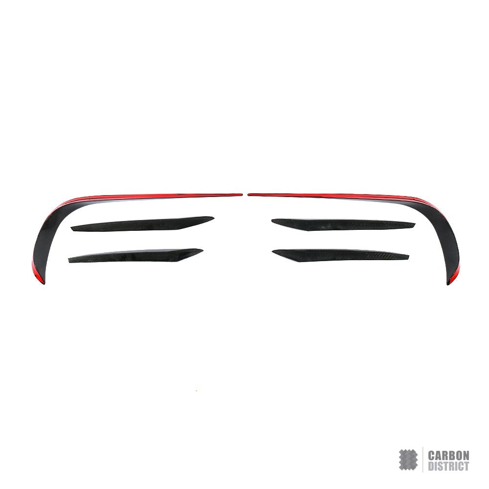 Mercedes E-Class Coupe (C238/A238) carbon fibre front bumper inserts (V2) — view 5