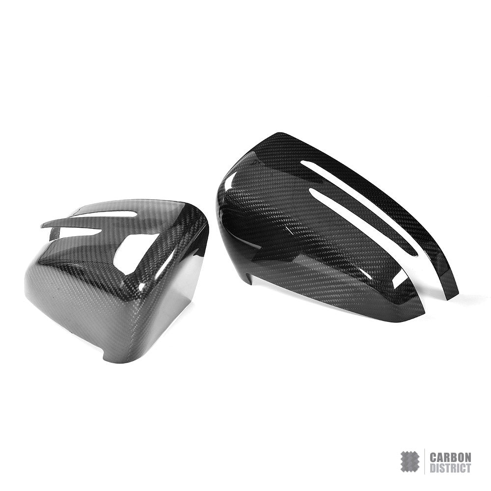 Mercedes E-Class/C-Class (W212/W204) dry carbon fibre mirror caps — view 5