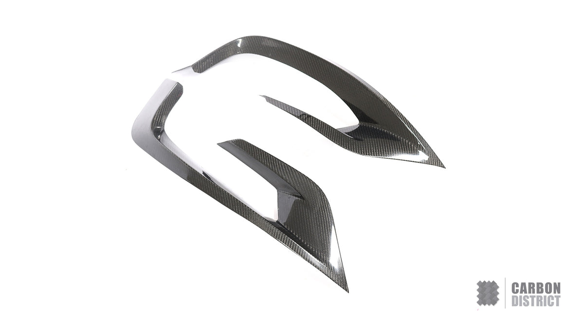 Mercedes S-Class (W222/C217) carbon fibre front bumper inserts — UV-stable gloss finish