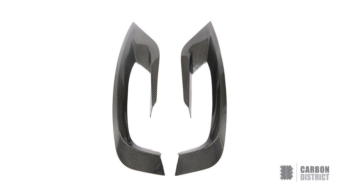 Mercedes S-Class (W222/C217) carbon fibre front bumper inserts — fits 2014-2020
