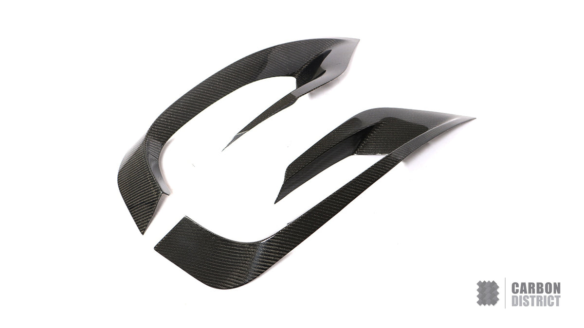 Mercedes S-Class (W222/C217) carbon fibre front bumper inserts — view 5