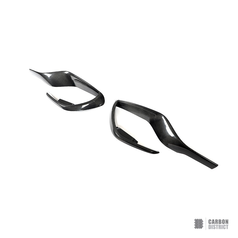 Mercedes AMG GT 4-Door (X290) dry carbon fibre front canards — UV-stable gloss finish