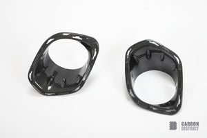 MINI John Cooper Works F56 carbon fibre front light surrounds, angled