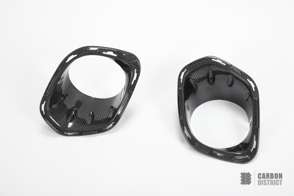 MINI John Cooper Works F56 carbon fibre front light surrounds, angled