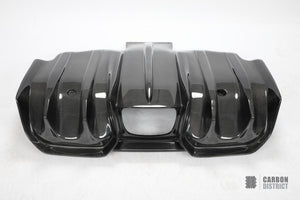 MINI John Cooper Works F56 carbon fibre rear diffuser, angled