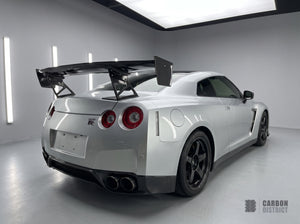 Nissan GT-R R35 carbon fibre rear spoiler, fitted studio render