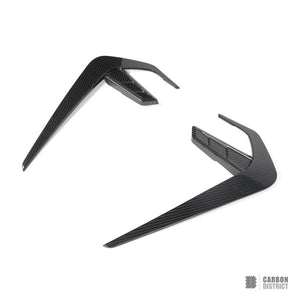 BMW M8 (F91/F92/F93) dry carbon fibre side vents (V1) — UV-stable gloss finish