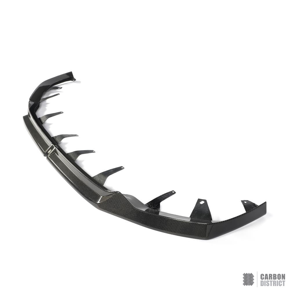 BMW 5 Series/i5 (G60) carbon fibre front lip (V2) — UV-stable gloss finish