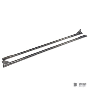 Porsche Panamera (970) carbon fibre side skirts (V2) — UV-stable gloss finish