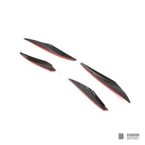 Porsche 911 GT3 (991.1/991.2) dry carbon fibre front canards (4-piece) — fits 2012-2019
