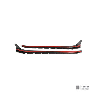 Porsche 911 Carrera / Carrera S (992.1) dry carbon fibre side skirts — UV-stable gloss finish