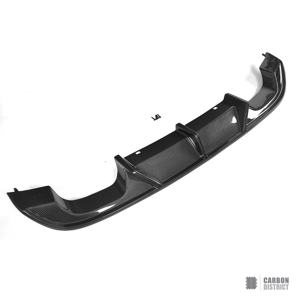 Volkswagen Golf (MK7) carbon fibre rear diffuser (r) — UV-stable gloss finish