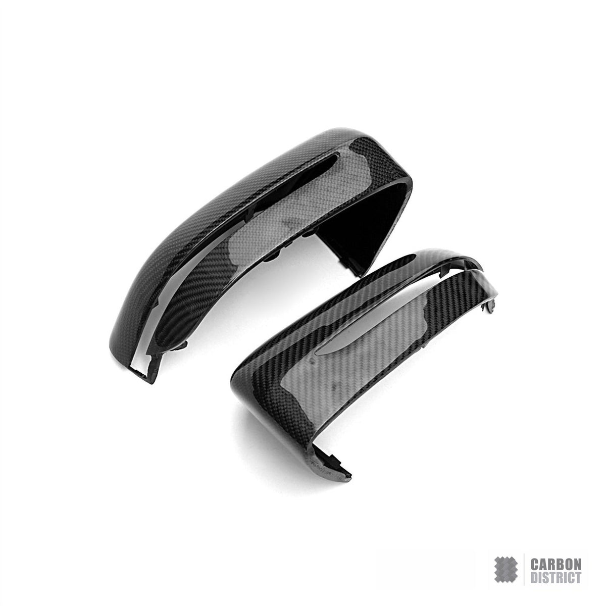 BMW 5/7 Series (G30/G11/G12) carbon fibre mirror caps (V1) — UV-stable gloss finish