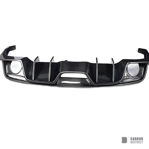 Ford Mustang (S550) carbon fibre rear diffuser — UV-stable gloss finish