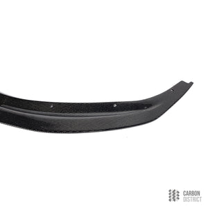 BMW M3/M4 (G80/G82/G83) carbon fibre front lip (1-Piece) — UV-stable gloss finish detail