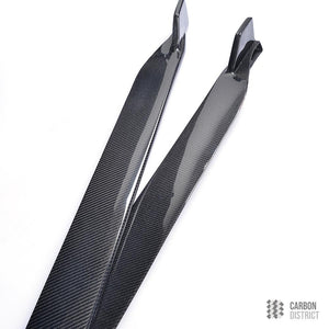 Ford Mustang carbon fibre side skirts — full product view