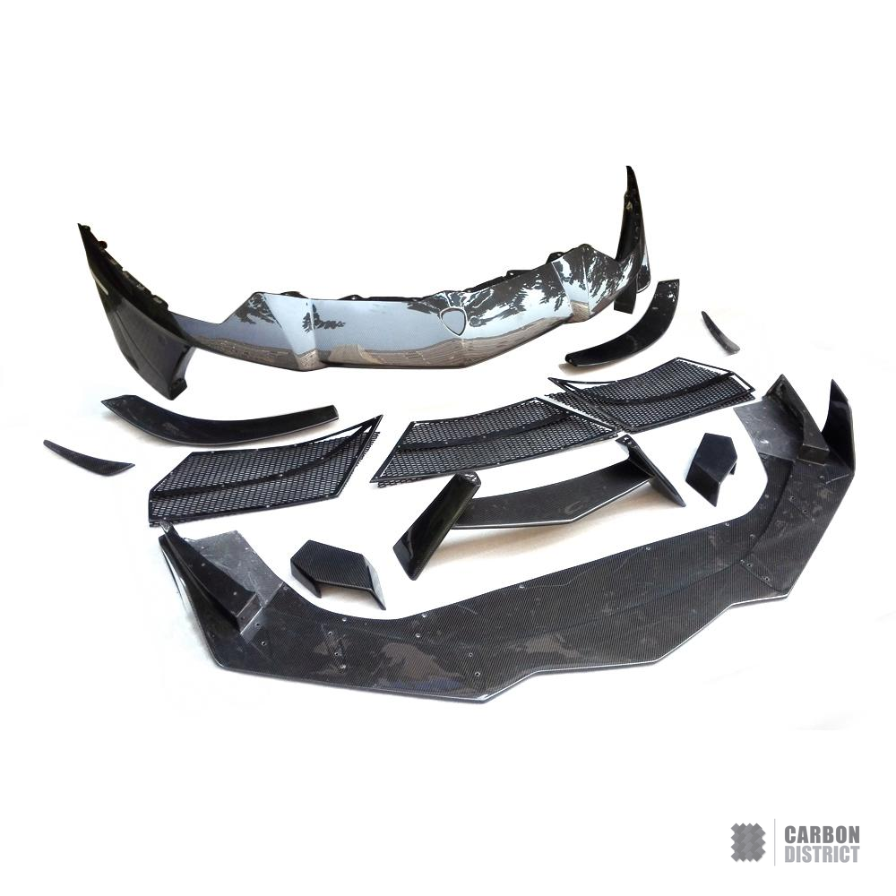 Carbon fibre front bumper for the Lamborghini Aventador LP700-4 - Carbon District