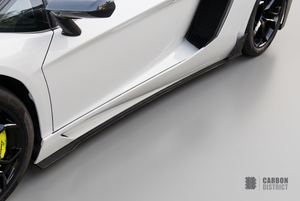Carbon fibre side skirts for the Lamborghini Aventador LP700-4 - Carbon District