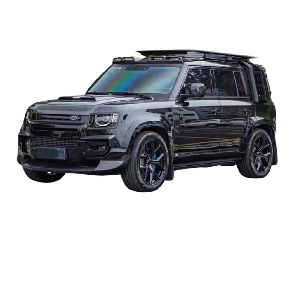Land Rover Defender (90,110,130) carbon fibre front canards — 3K twill gloss finish