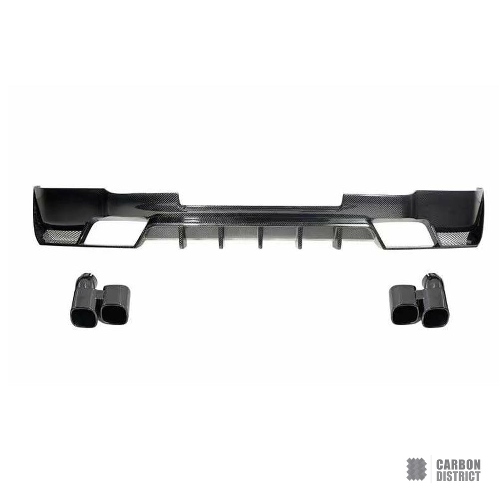 Land Rover Defender (90,110,130) carbon fibre rear diffuser with exhaust tips