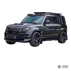 Land Rover Defender (L663) carbon fibre front canards — UV-stable gloss finish