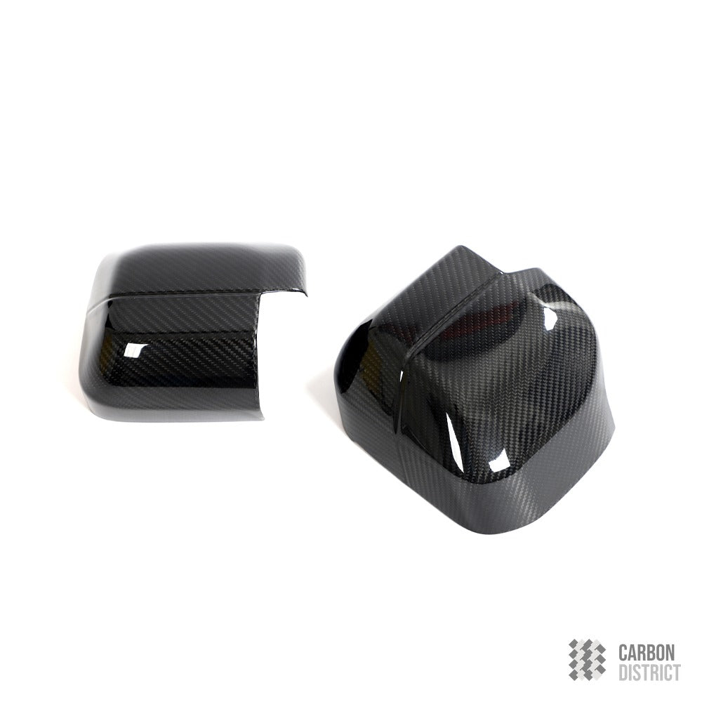 Land Rover Defender (90,110,130) carbon fibre mirror caps — made to order in genuine carbon fibre