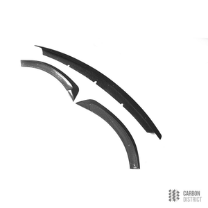 Mercedes E-Class (W213) carbon fibre front lip — UV-stable gloss finish detail