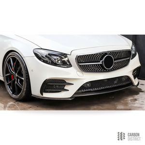 Mercedes E-Class (W213) carbon fibre front lip — full product view