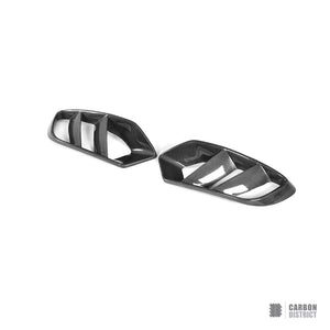 Mercedes C-Class (A205/C205/W205) carbon fibre front bumper inserts — UV-stable gloss finish
