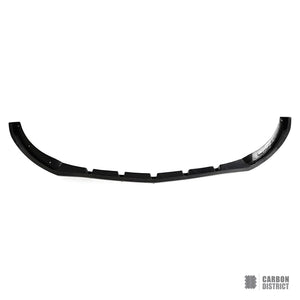 Mercedes C-Class (W205) carbon fibre front lip (Base Model, style B) — 3K twill gloss finish