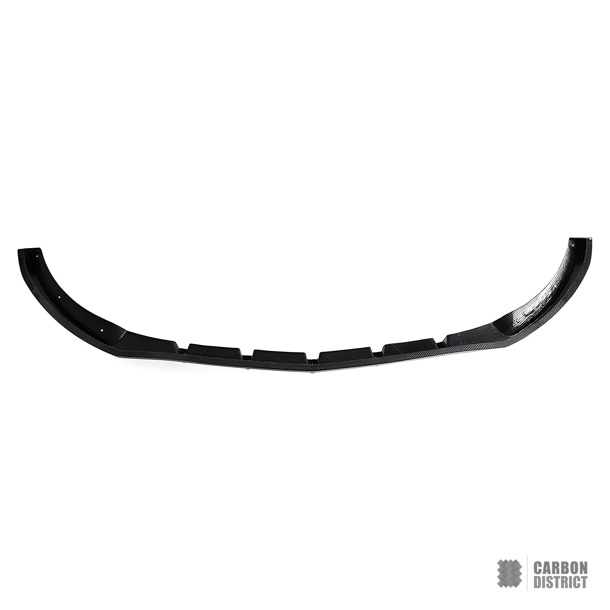 Mercedes C-Class (W205) carbon fibre front lip (Base Model, style B) — 3K twill gloss finish