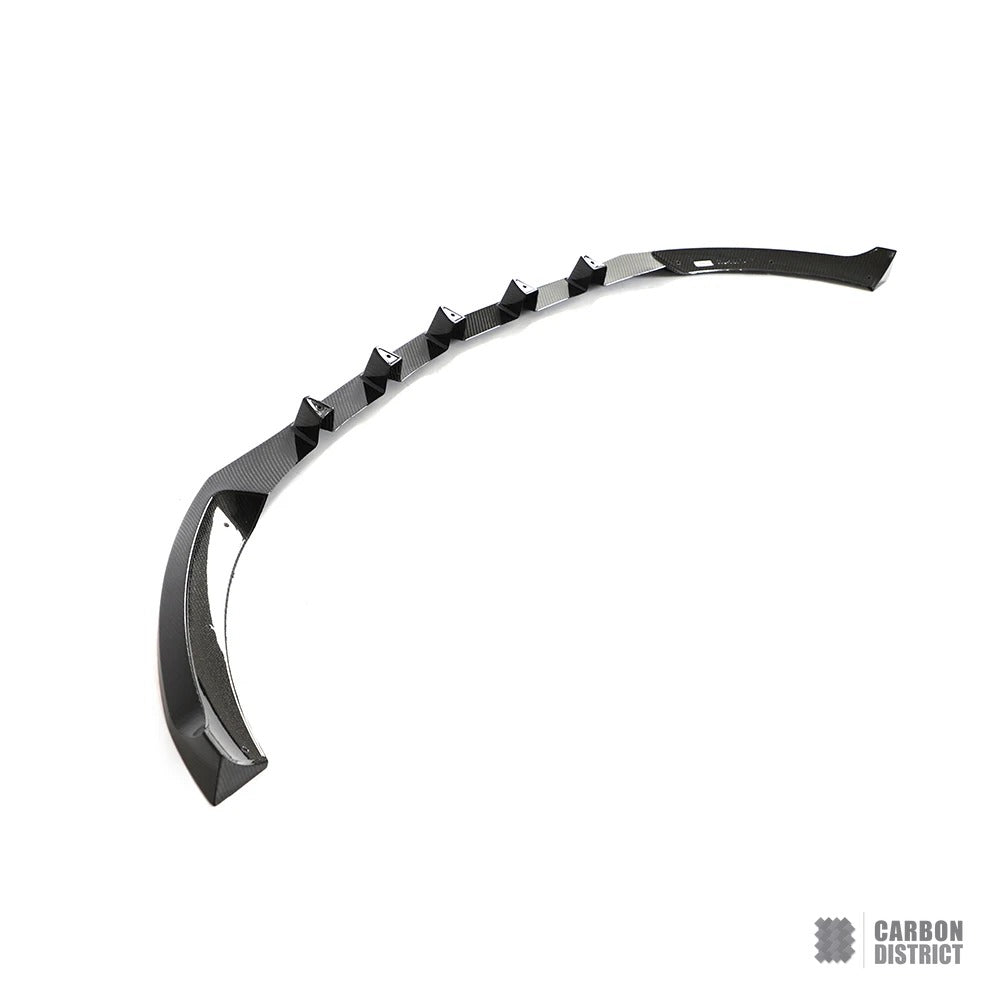 Mercedes C-Class (W205) carbon fibre front lip (Base Model, style A) — fits 2015-2018