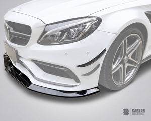 Mercedes C-Class (W205) carbon fibre front lip — fits 2014-2021