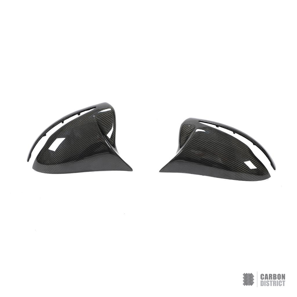 Mercedes C-Class/S-Class (W205/W222) carbon fibre mirror caps (LHD Only) — fits 2014-2023