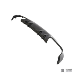 Mercedes C-Class (W205) carbon fibre rear diffuser (V2) — UV-stable gloss finish
