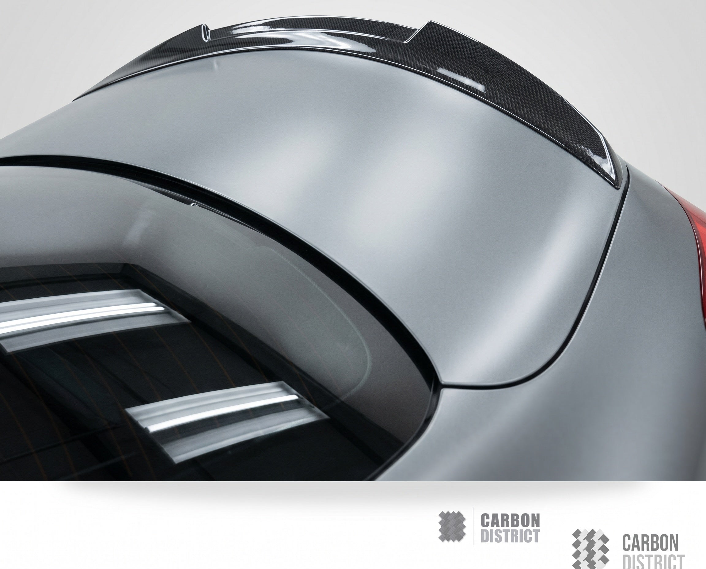 Mercedes C-Class (W205) carbon fibre spoiler (Boot Lid) — UV-stable gloss finish detail