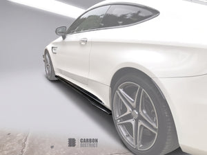 Mercedes C-Class (W205 Coupe) Carbon Fibre Side Skirts