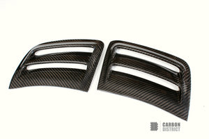 Mercedes C63 (W204) carbon fibre front bumper inserts — UV-stable gloss finish