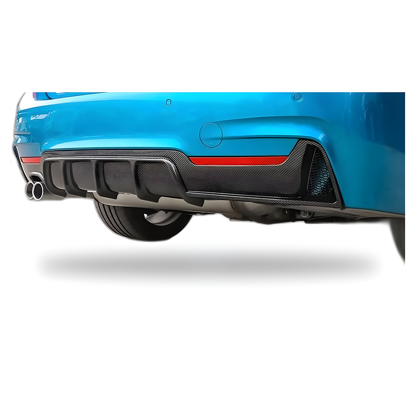 BMW 4 Series (F32/F33/F36) Carbon Fibre Rear Diffuser (M Sport Lip)
