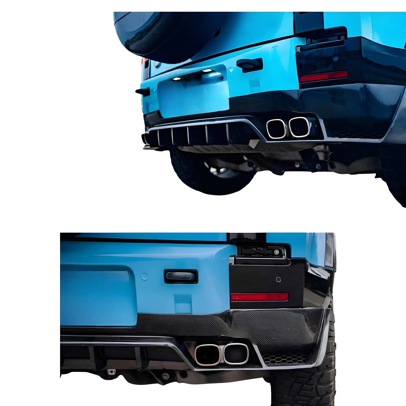Land Rover Defender Carbon Fibre Rear Diffuser with Exhaust Tips