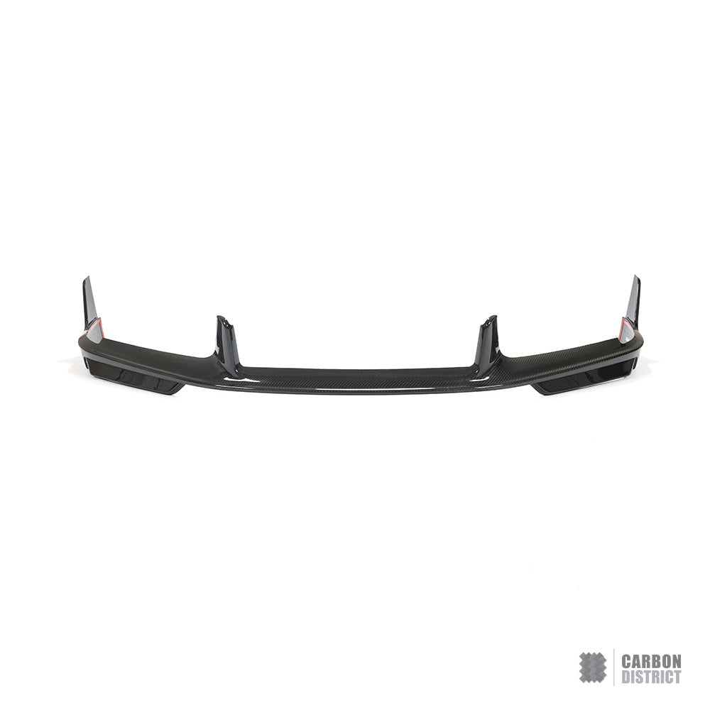 Porsche 911 Turbo S (992.1) dry carbon fibre front lip — studio view 1